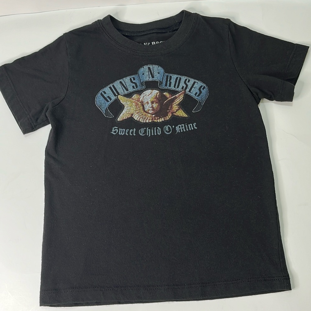 Guns N Roses Toddler Boys Short Sleeve T-Shirt Black 5T 🌹Gently Used
